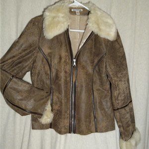 Express Leather and Sherpa Jacket